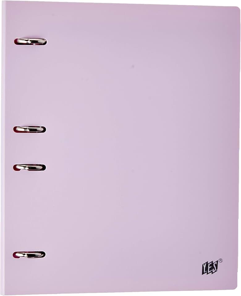 Fichário Argolado Colegial B5, YES, RC4EBCLL, Tons Pastel, Lilás