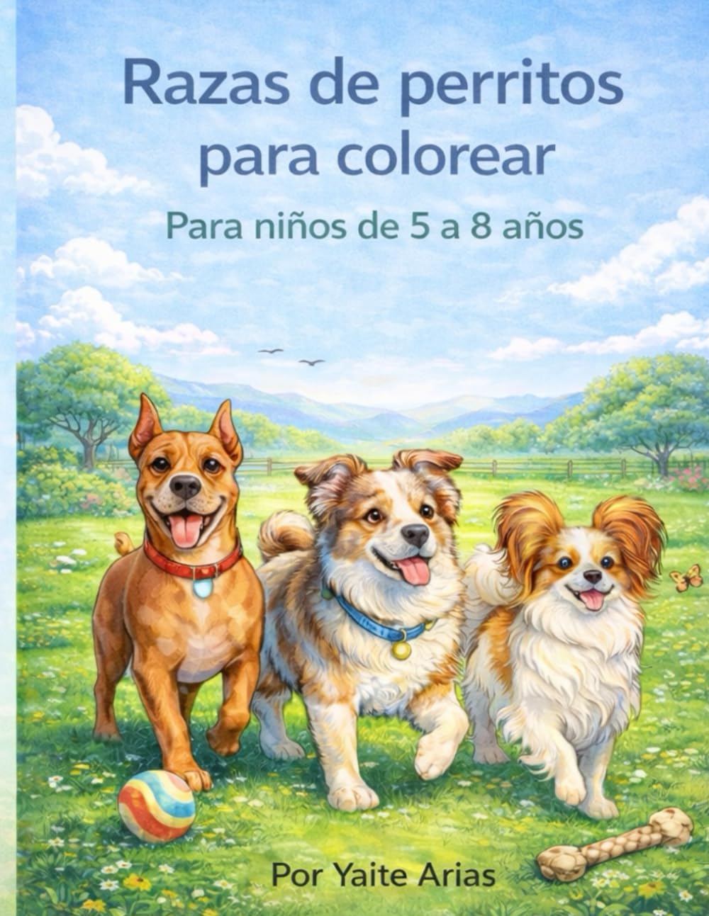 Razas de perritos para colorear: Para niños de 5 a 8 años