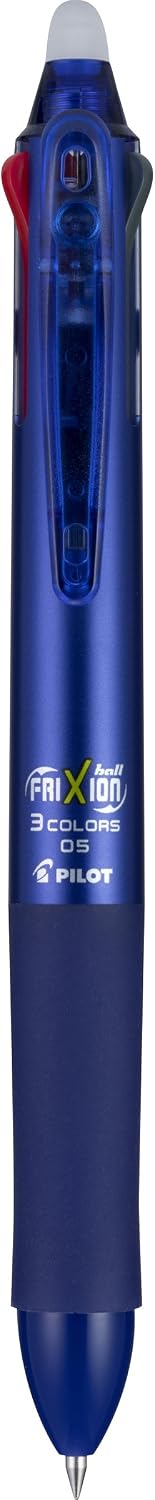 PILOT FriXion Ball 3 Kit, Blue Barrel, Extra Fine Point, Erasable Black, Blue & Red Gel Inks Includes Eraser & Ink Refills (MPDP5002)