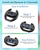 Switch Steering Wheels for Nintendo Switch 2 JoyCon Controllers, Switch 2 Racing Wheels for Mario Kart World/ 8 Deluxe, Switch Driving Wheel Grip for Joy-Con 2 Controller Accessories-Black (2 Pack)