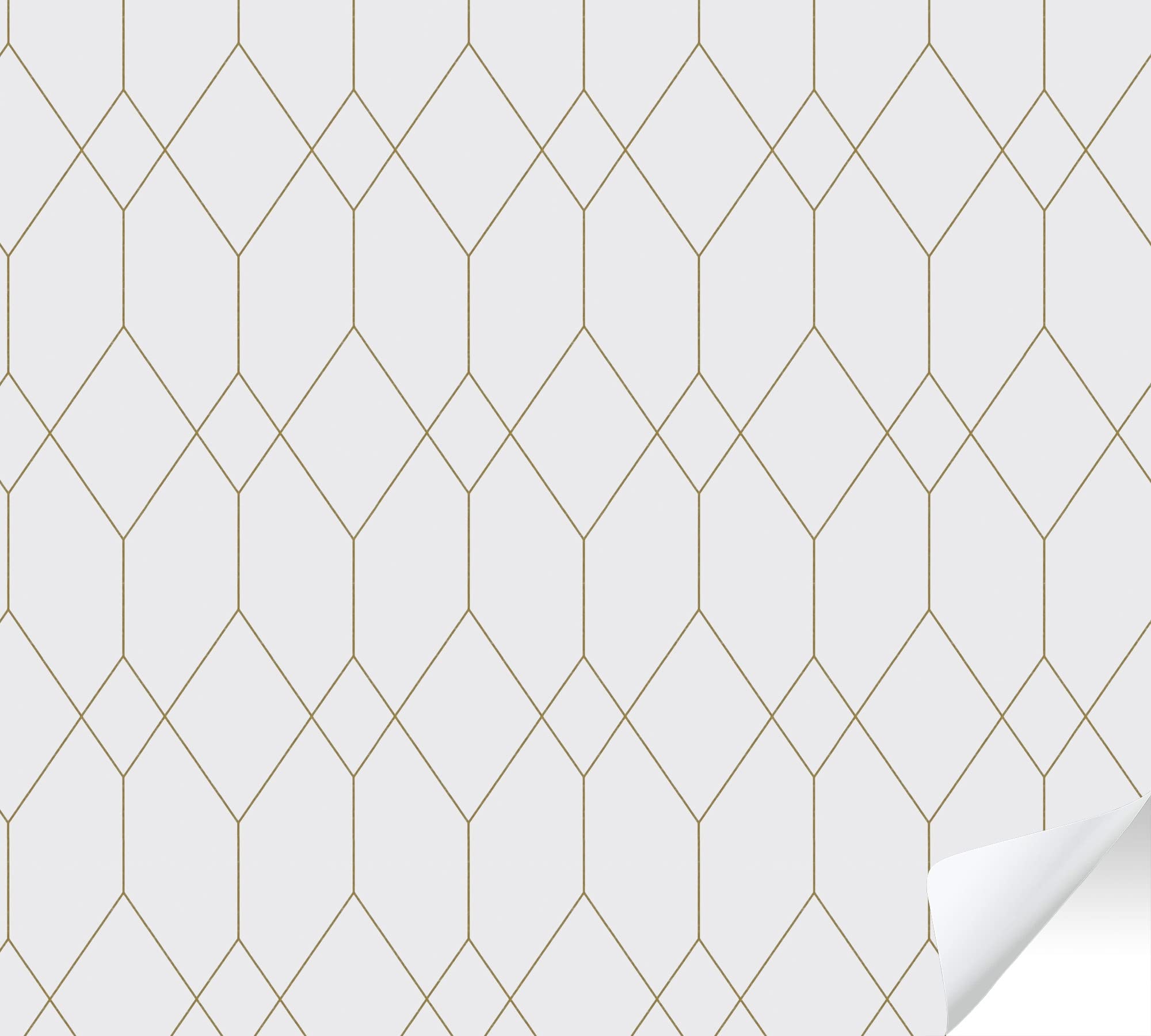 A.S. Création The Wallcover 385671 - Papel pintado autoadhesivo (8,40 x 0,53 m), diseño geométrico, color blanco y dorado