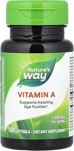 Nature's Way Vitamina A, 3,000 mcg por porción, 100 cápsulas blandas