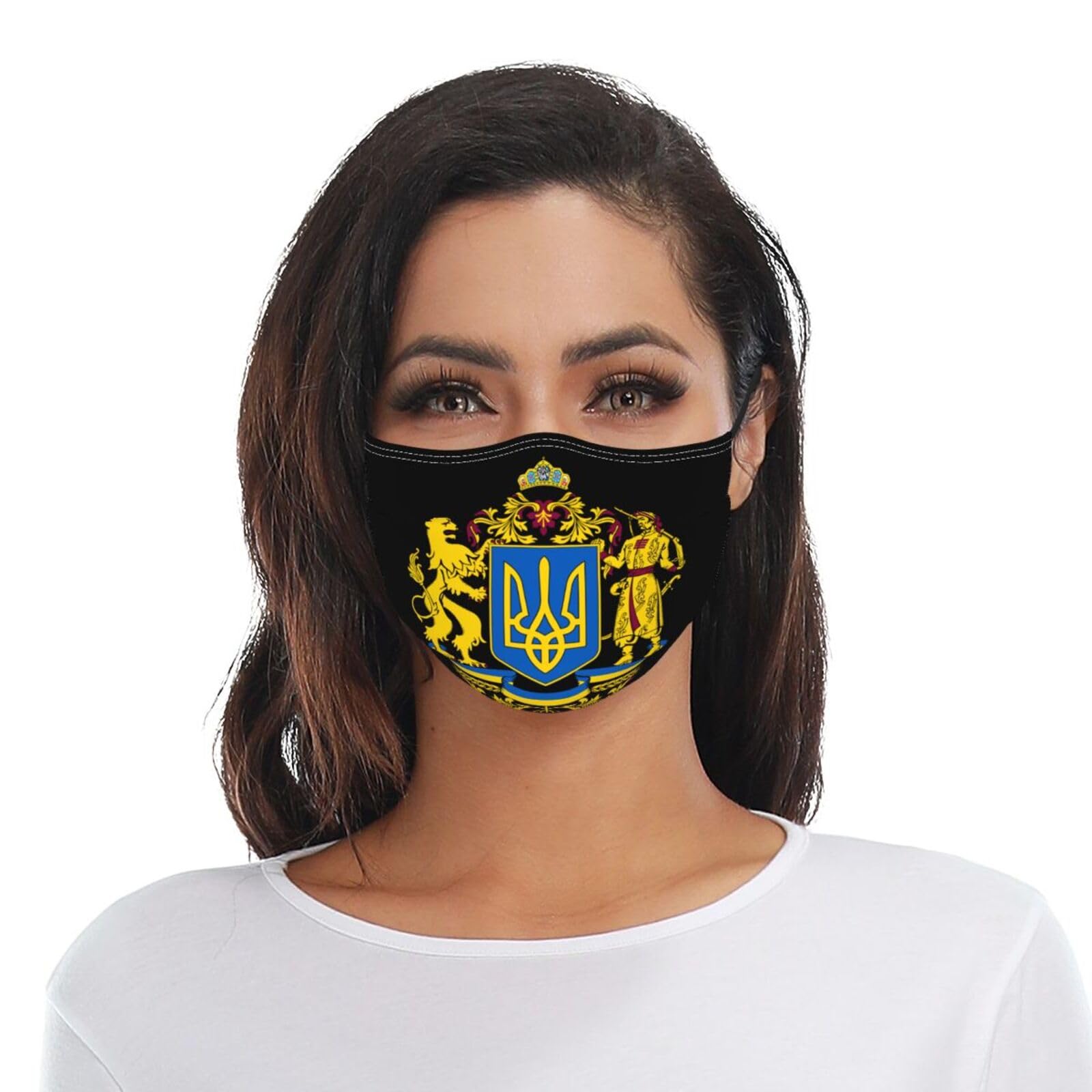 Coat of Arms Ukraine Adult Dust Mask Adjustable Dust Face with 2 Filter80