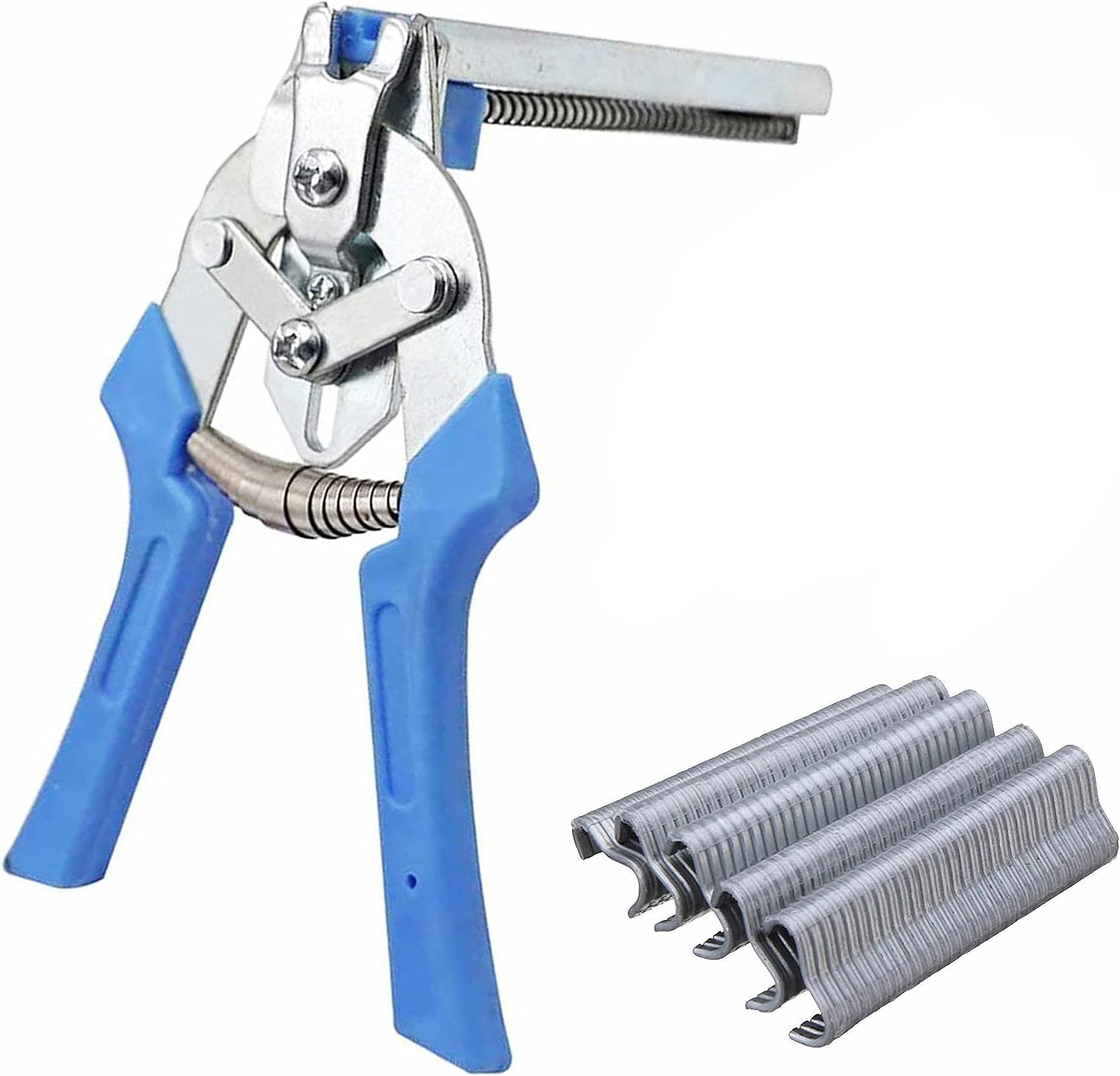 DAYSLIVES Hog Ring Pliers Angled with 300 Galvanized Hog Rings