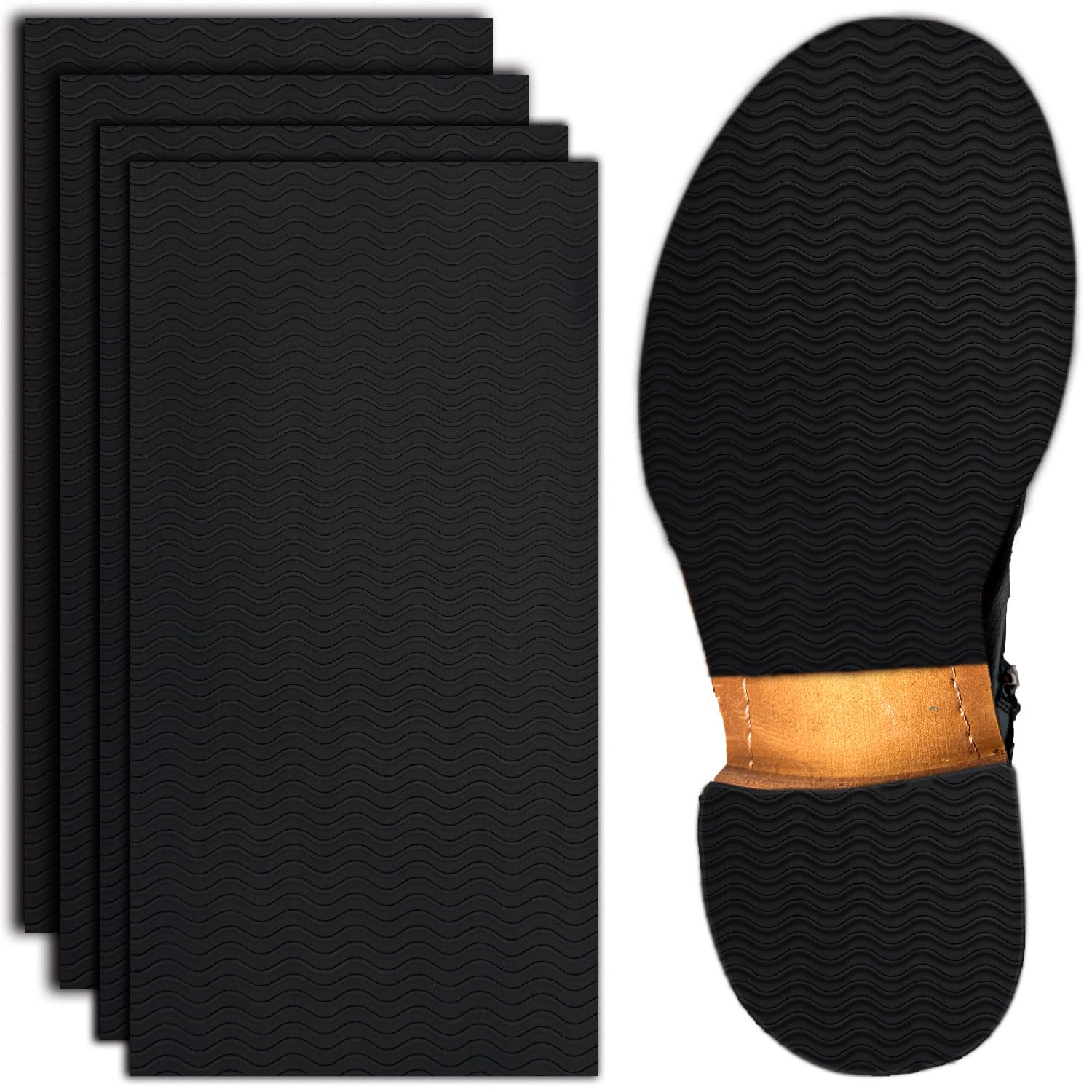 Shoe Sole Protectors Shoe Bottom Grip Pads Non-Slip Shoe Sole Pads Shoe Bottom Protector Shoes Cushion for High-Heels Leather Shoes on-Slip Shoes Cover Bottoms for Women (New Black) (5.9"×10.6")