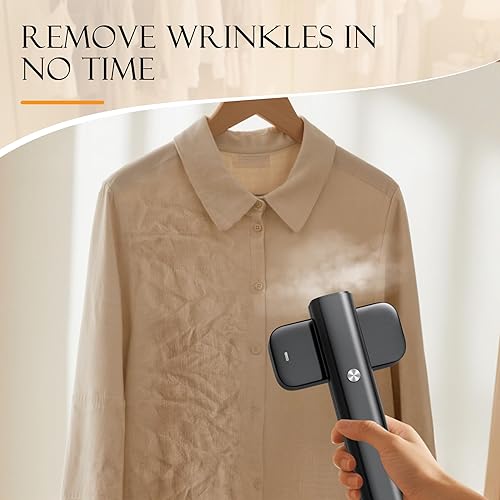 Miniatura 2 de Vaporizador para ropa, vaporizador portátil de mano para eliminar arrugas de tela, calentamiento rápido de 15 segundos, tanque de agua de 3.0 fl oz