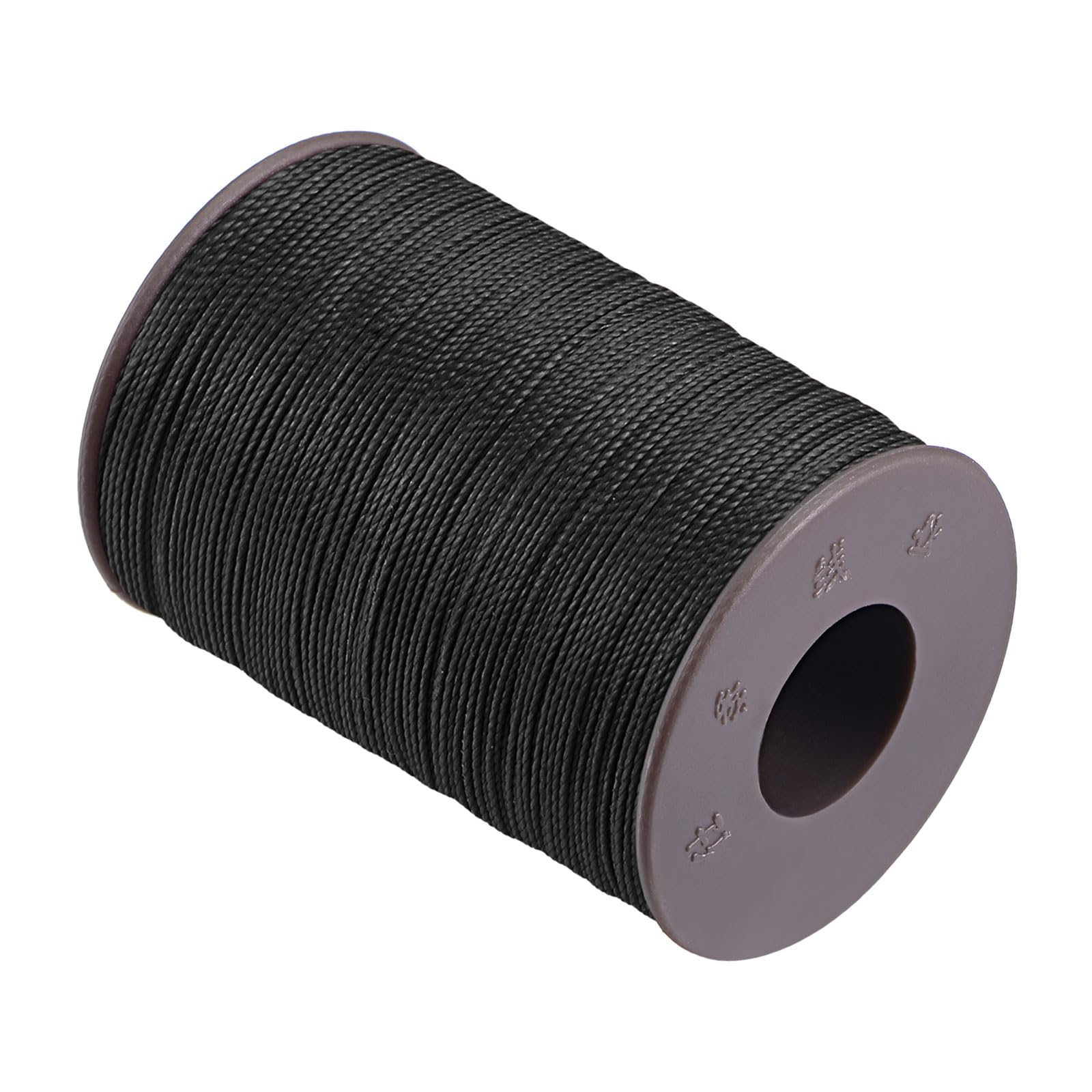 CoCud Thin Waxed Thread, 93 Yards 0.65mmmm Dia, Polyester Wax-Coated Leather Stitching Thread Black - (Applications: for Sewing Quilting)
