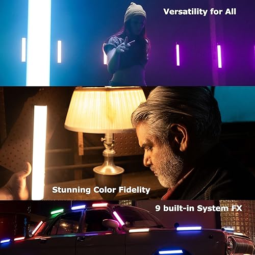 Miniatura 8 de Aputure MT Pro RGB Light Wand Stick 7.5W CCT de 2000K -10000K Salida Pixel-Mappable RGBWW Mini LED Tubo Luz Soporte Sidus Link Bluetooth App Control