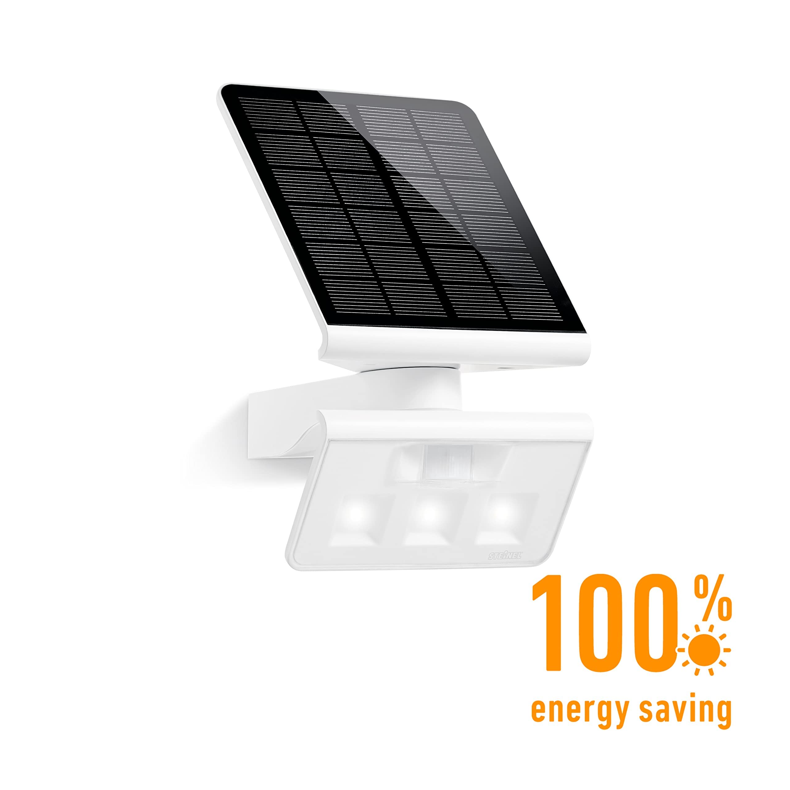Steinel LED Solarleuchte XSolar L-S ONE weiß, Wandlampe & LED Solar Leuchte XSolar LH-N anthrazit, Dämmerungsschalter, 1100 mAh LiFe-Akku, inkl. beleuchtete Hausnummer