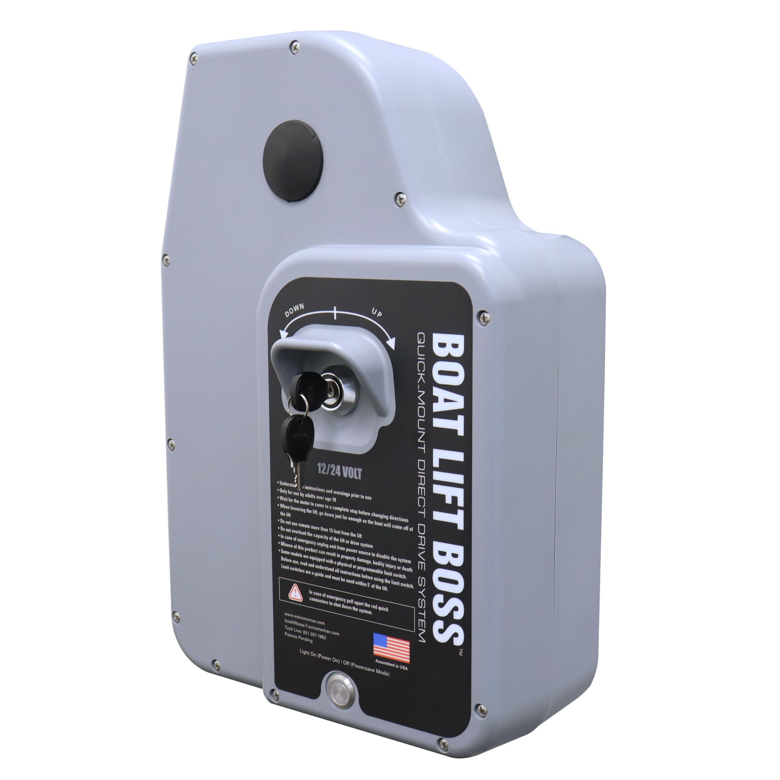 Extreme Max 3012.4518 Generation 5 Boat Lift Boss Direct Drive System - 12/24 Volt, Key-Turn