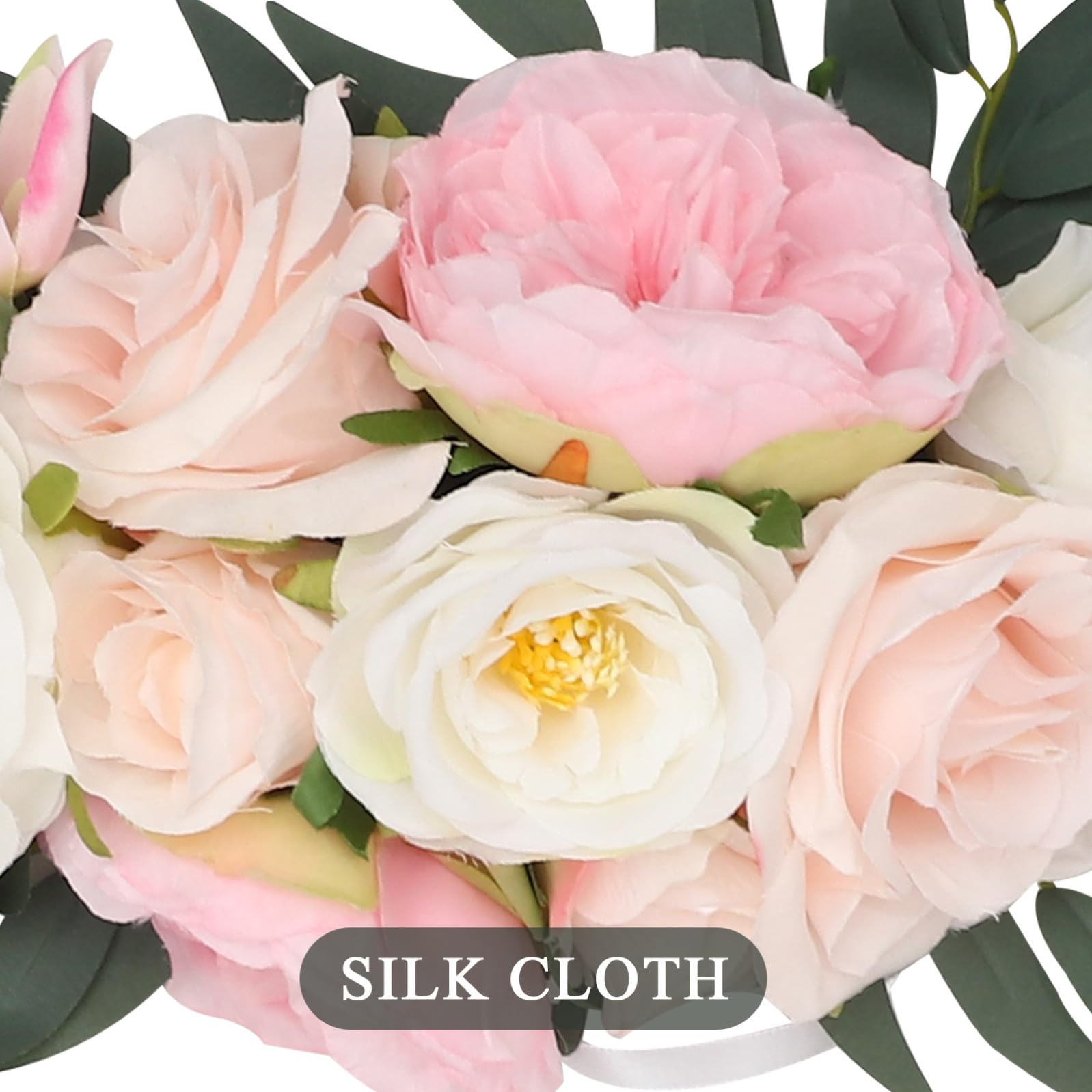 HANABASS Set 2 Pezzi Fiori Artificiali di Seta Rosa, Riutilizzabili e Resistenti allo Sbiadimento, per Decorazioni Fai da Te e Arredamento Casa