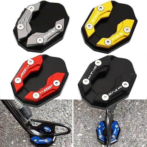 Miniatura 6 de RSFIL Soporte lateral para motocicleta, extensión de soporte para Yamaha XMAX300, MT15, T15, V3, V4, Xmax, 300, 125 MT R 15 (color Xmax rojo)