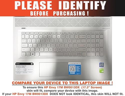Miniatura 2 de Decalrus - Pegatina protectora de piel floral para HP Envy 17M-BW0013DX (pantalla de 17,3") Funda de cubierta HPenvy17m_bw0013dx-171