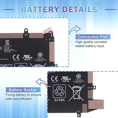 Miniatura 3 de WS04XL WSO4XL - Batería para portátil HP Spectre X360 14T-EA000 14-EA0007NA 14-EA0023DX 14-EA0378NG 14-EA0002NI 14-EA0520NA 14-EA0002NI 14-EA0520NA