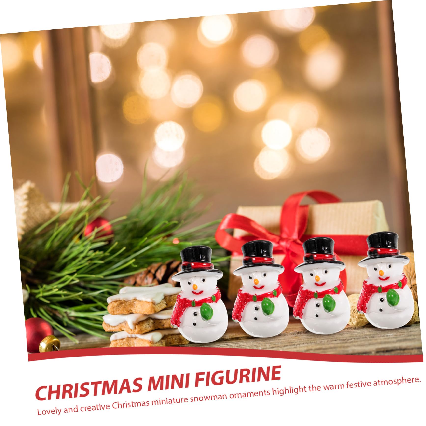 Amosfun 3 Ensembles Boules De Neige en Résine pour Bonhomme De Neige Décorations De Noël Flocons De Neige Décorations De Fête Ornements De Bonhomme De Neige Mini Arbre De 20 pièces * 3