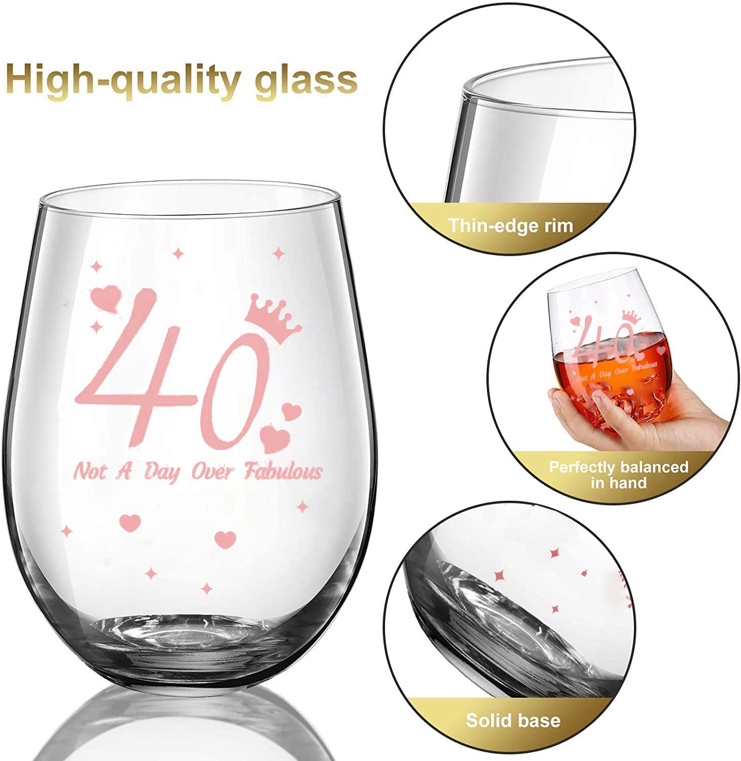 Bicchiere Termico You Are Awesome - Acciaio Inox 350ml Con Coperchio, Regalo Divertente Rosa Oro - Foto 8