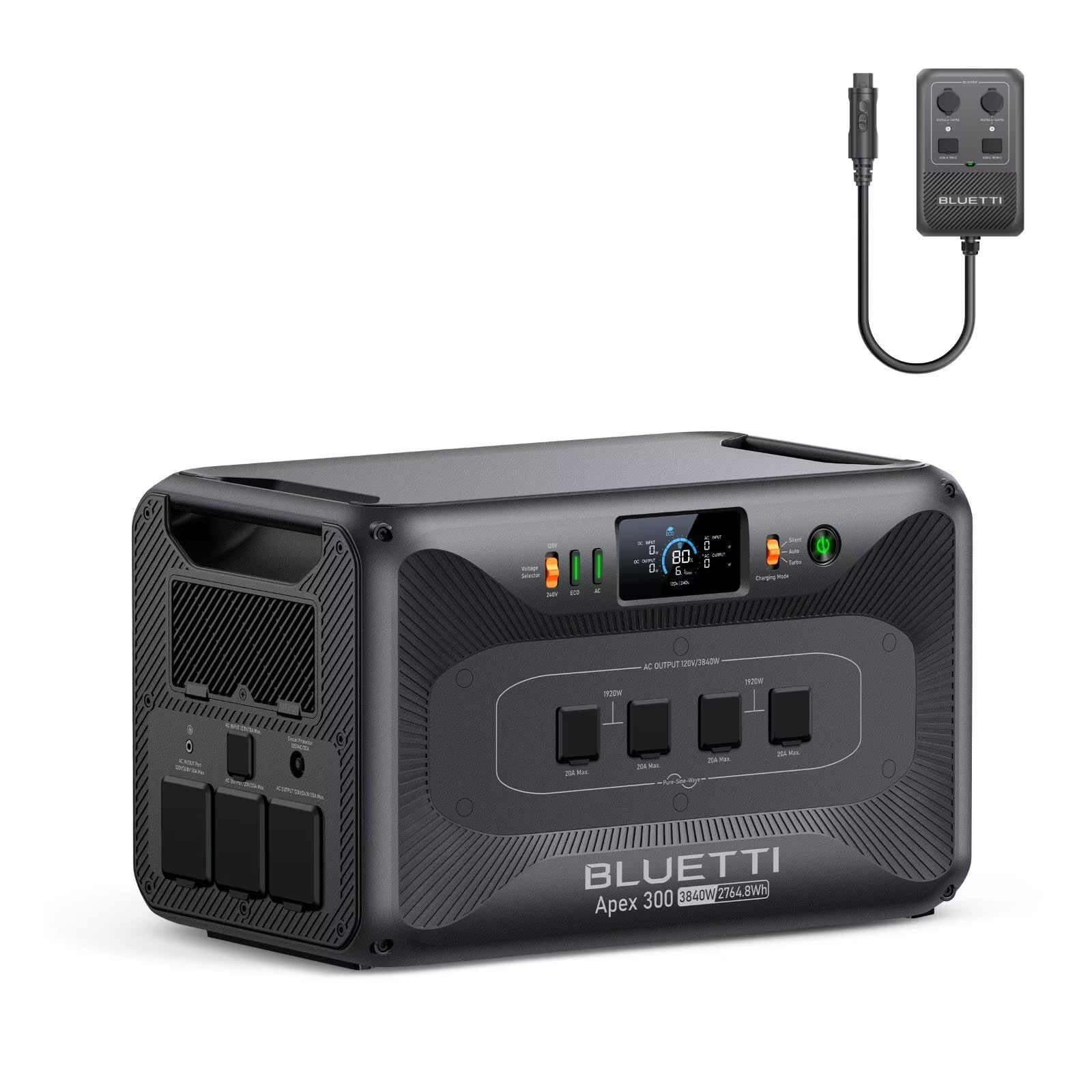 BLUETTI Apex 300 Portable Power Station 2025 New with Hub D1 2764 8Wh LFP Battery Backup with 6