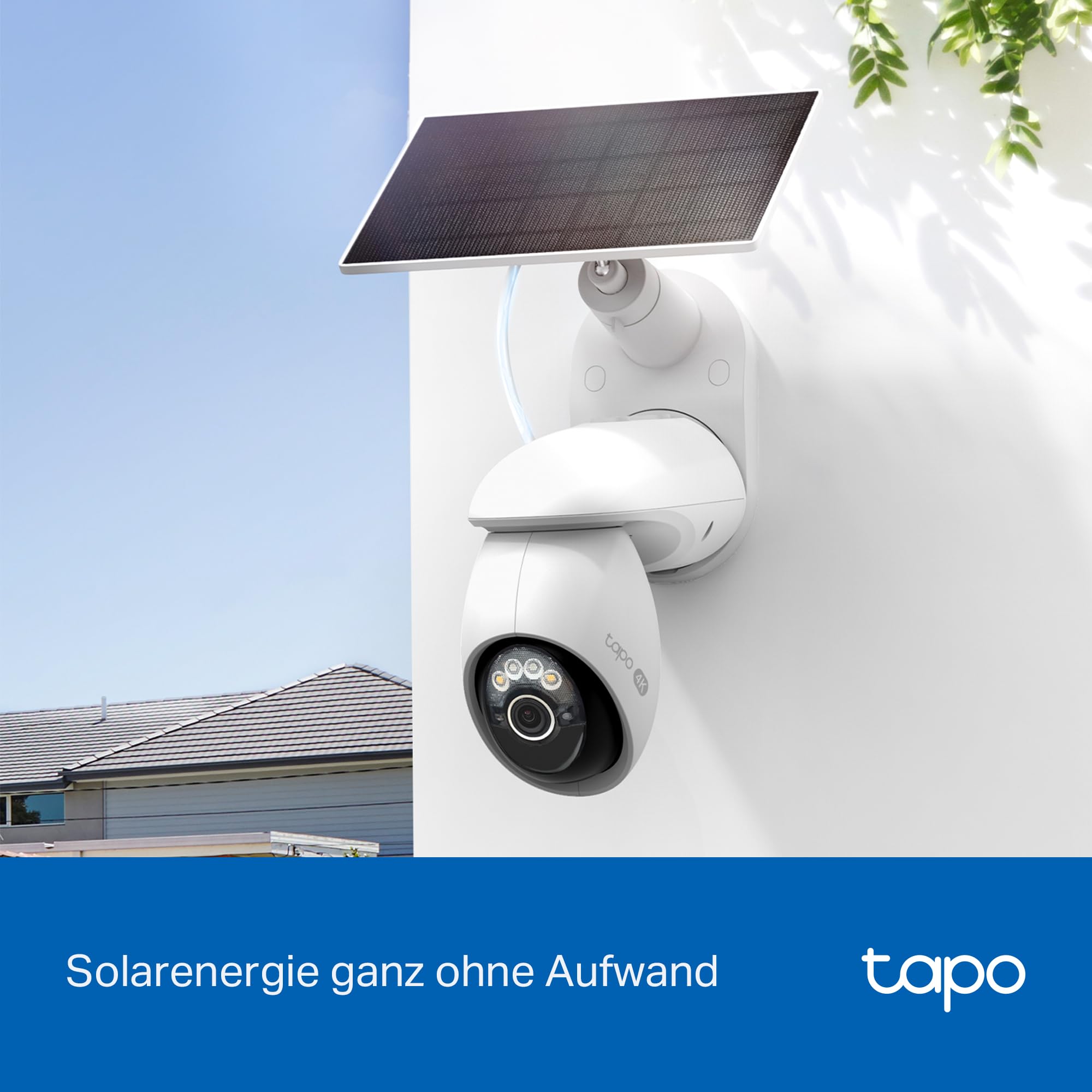 Tapo C660 KIT 4K 360° Solar Überwachungskamera Außen, Akku 10000 mAh, Farbnachtsicht, Dual-Band WLAN, KI-Erkennung, Licht & Ton Alarm, Lokale Speicherung über microSD oder Tapo H500