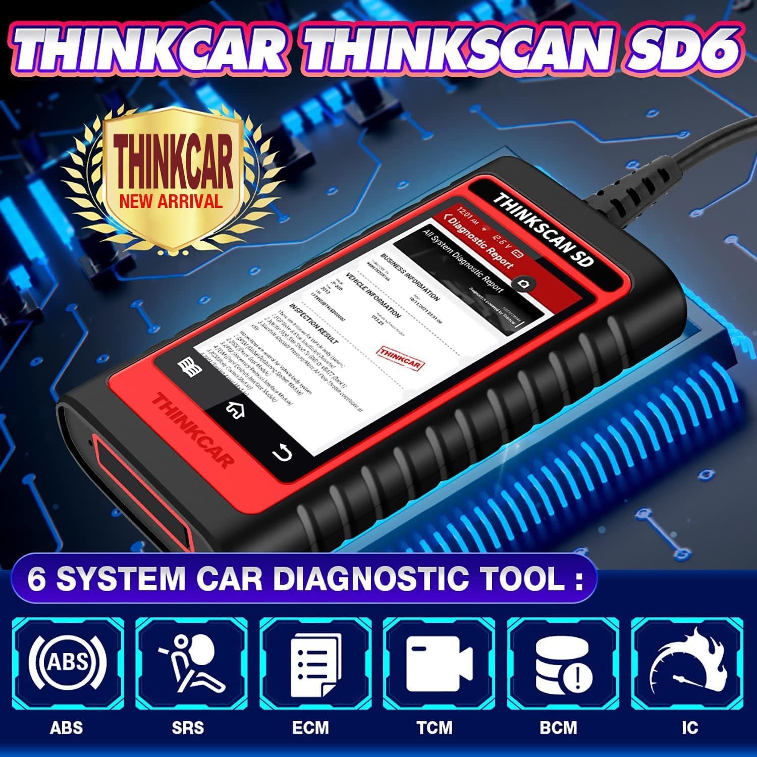 Connecting the THINKCAR SD6 to the vehicle's OBD2 port