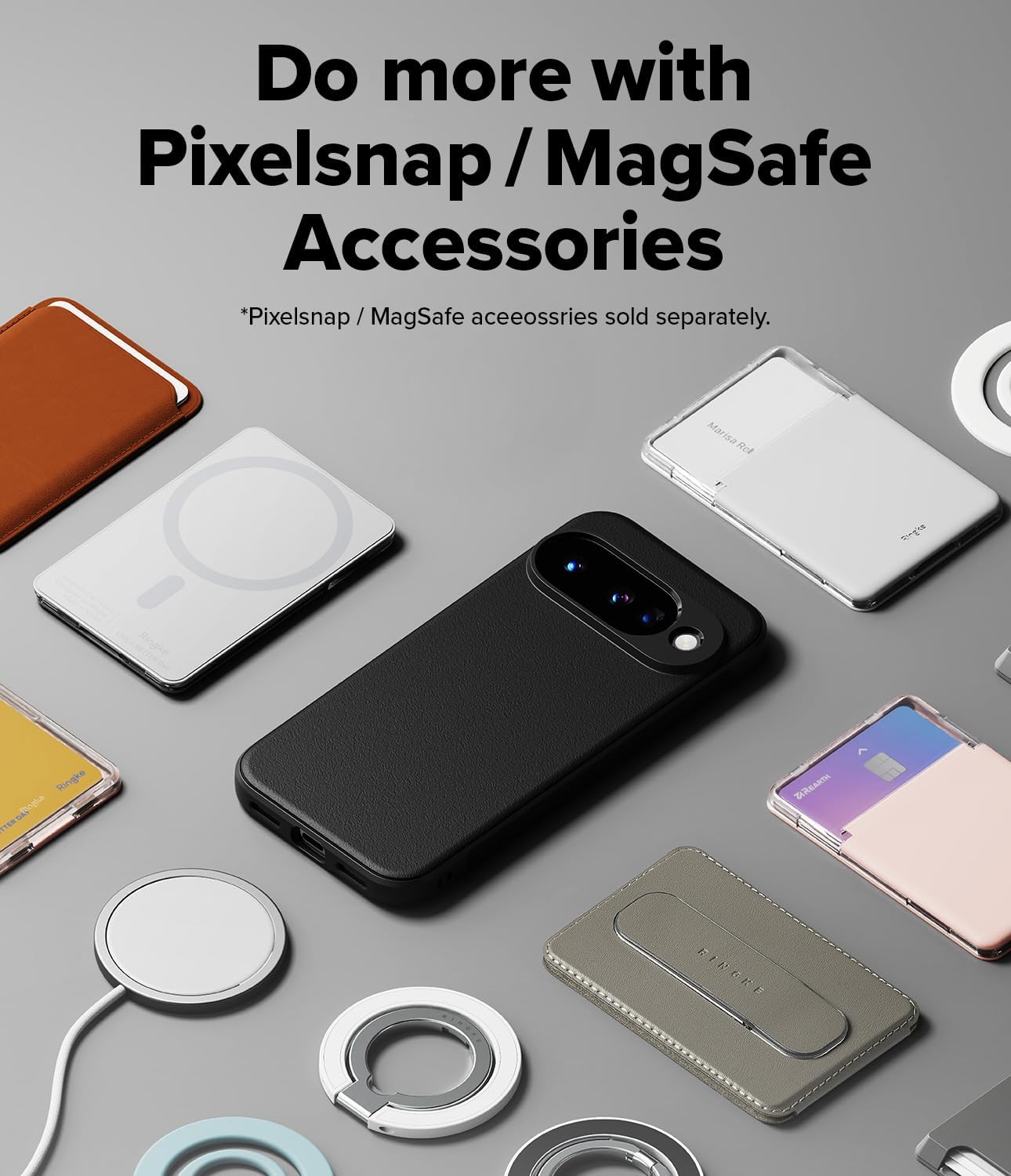 Ringke Onyx Designed for Google Pixel 10 Case [Compatible with MagSafe and Pixelsnap] Oil & Dirt Resistant Enhanced Grip Non-Slip Texture Lightweight Cover - Magnetic Black