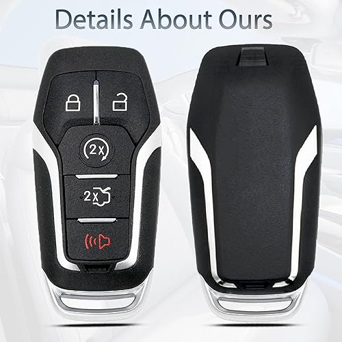 Miniatura 8 de Funda de repuesto para llavero Ford Mustang Fusion Edge Explorer F150 F250 F350 Lincoln MKZ MKX MKC 2014-2017 Control remoto de entrada sin llave 5