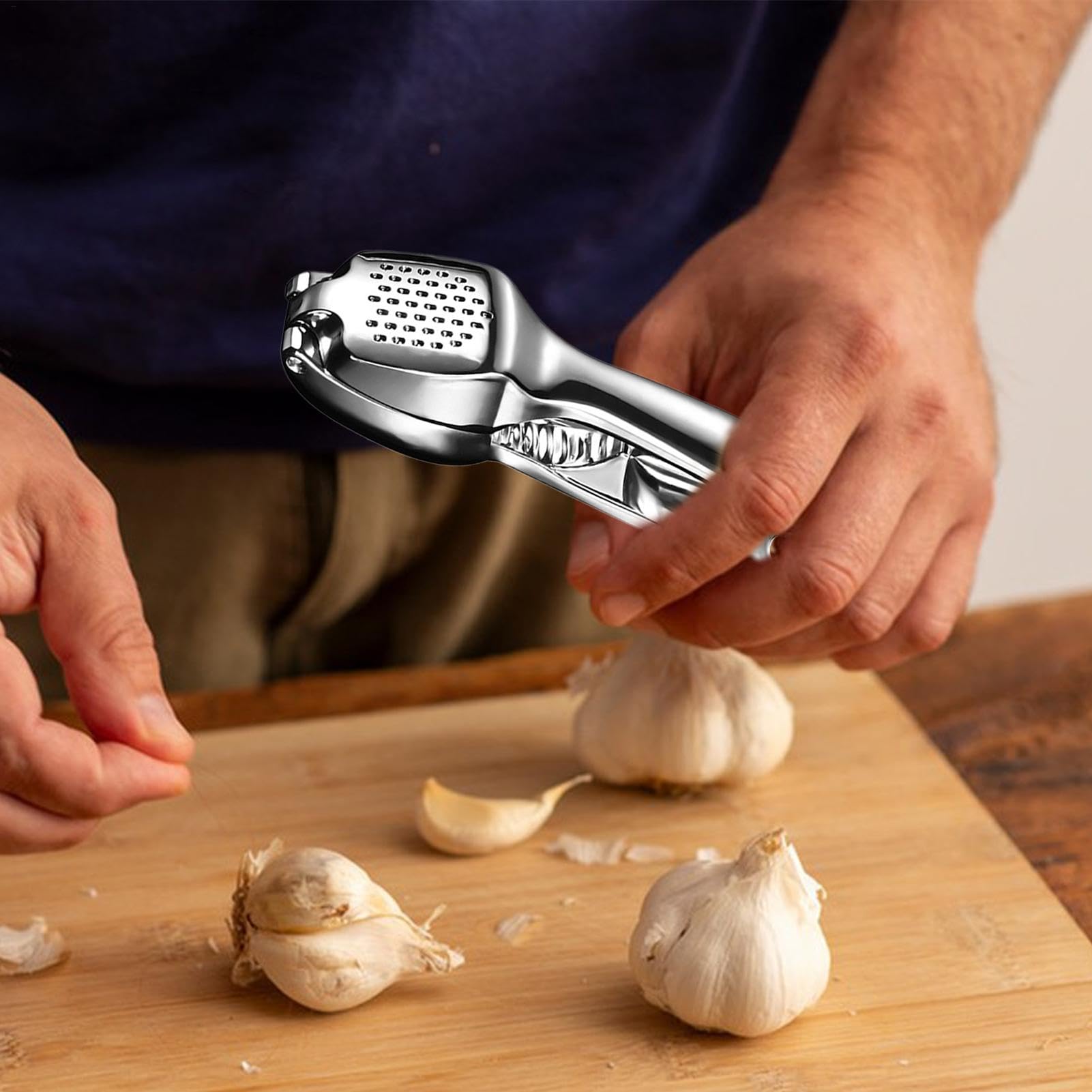 Trita Aglio Manico ergonomico facile da premere, attrezzo per purea e