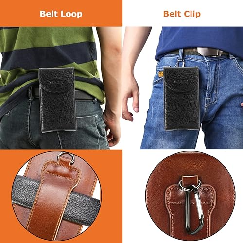 Miniatura 4 de Funda de cuero para cinturón de teléfono celular para iPhone 14 Pro Max iPhone 13 Pro Max 12 Pro Max Samsung Galaxy S22 S23 Funda universal para