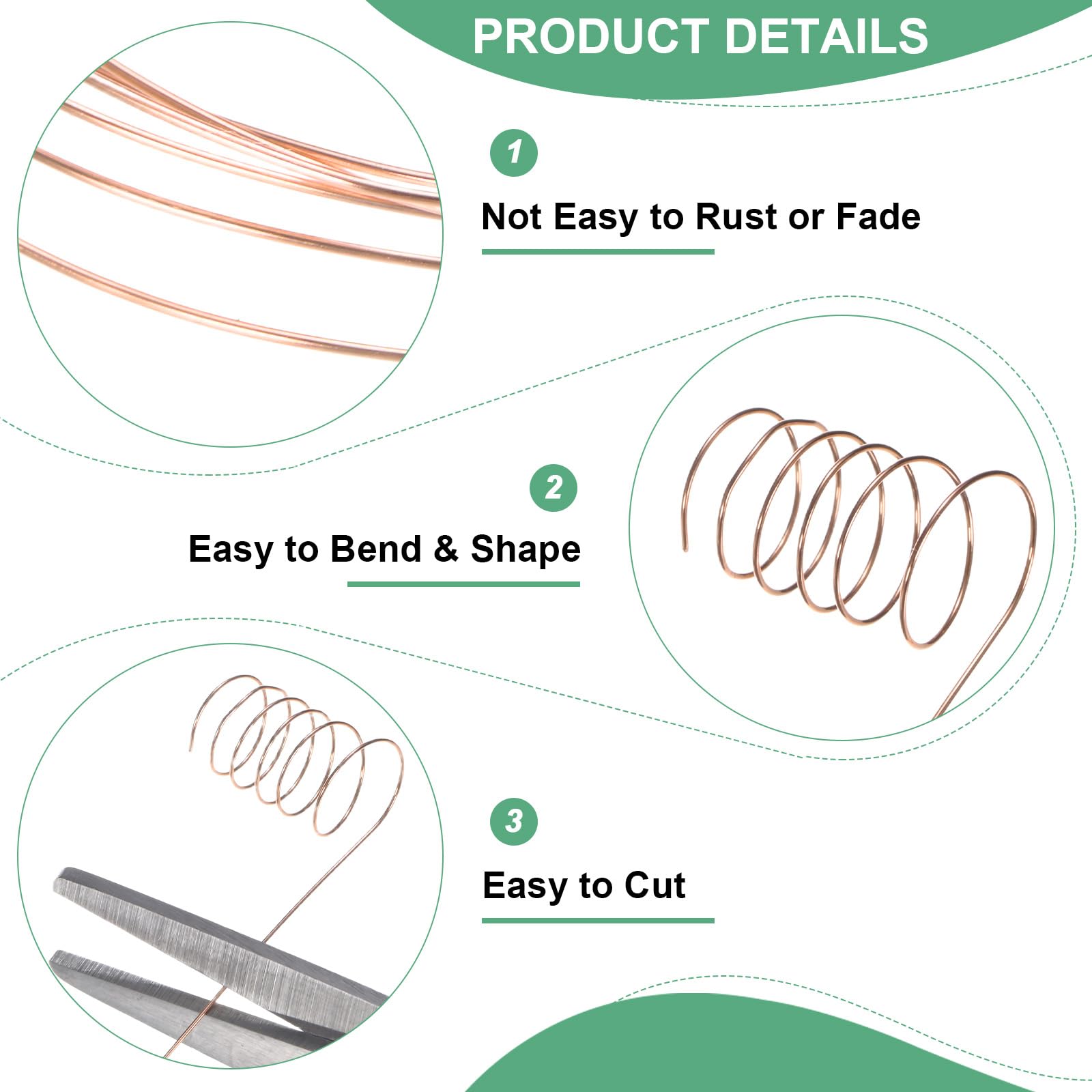 M METERXITY 2-Rolls 0.2mm Jewelry Wire - Image 2