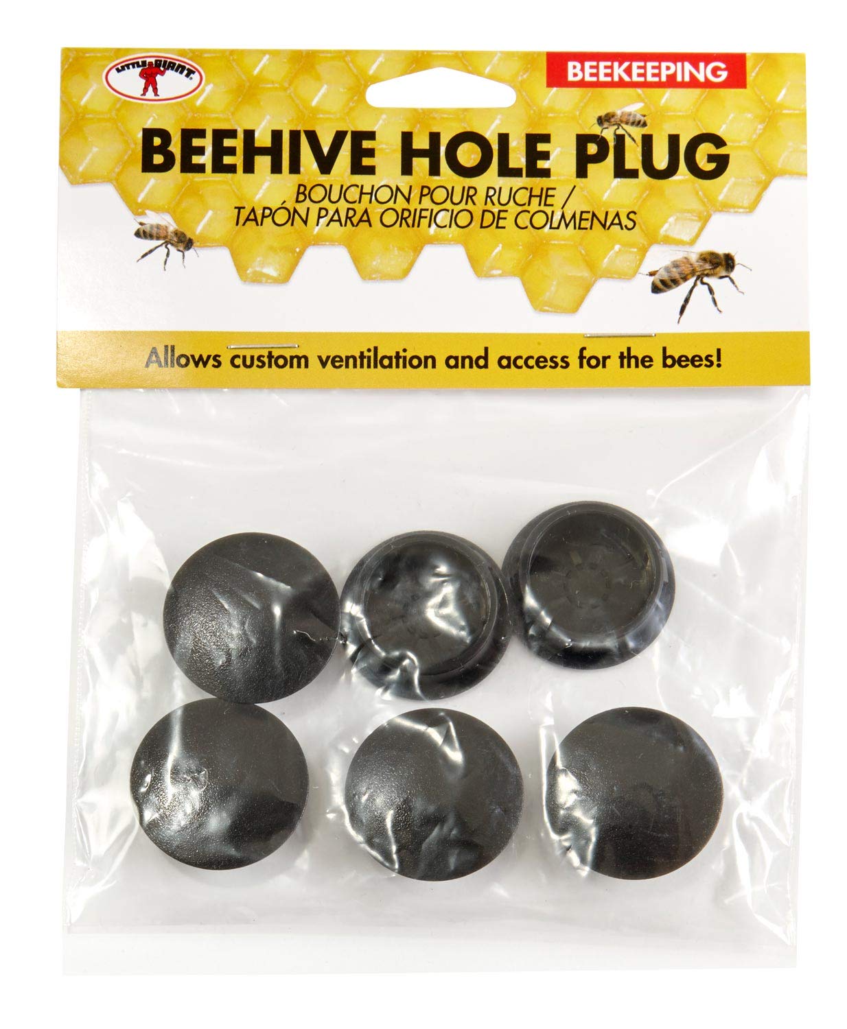 Little Giant® Beehive Hole Plug | Plastic Hive Hole Cover for Beekeeping | Bee Hole Cover