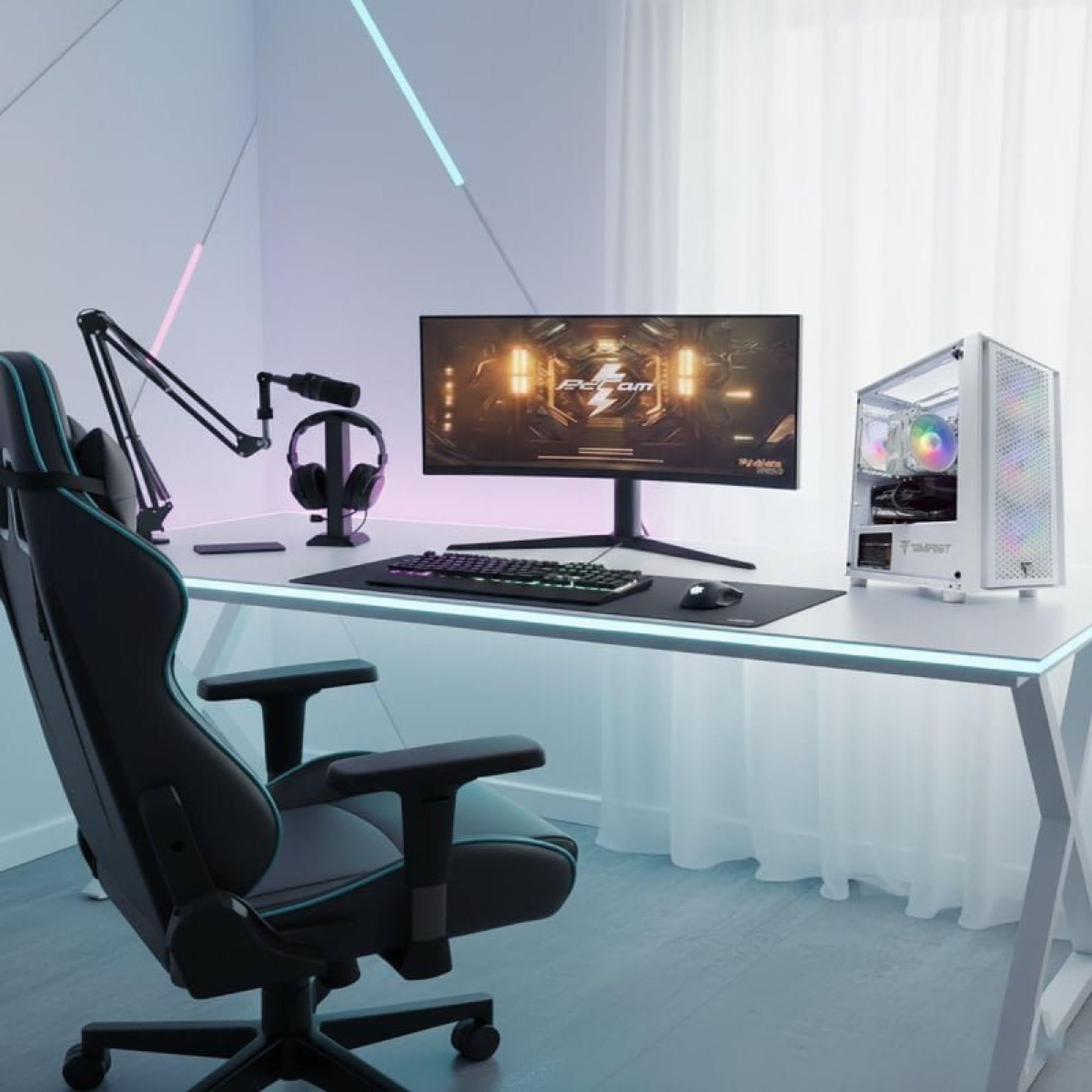 PcCom Ready Gaming PC Blanco Intel Core i5-12400F 32GB RAM 1TB SSD RTX 5060, Ordenador Sobremesa Gaming Alto Rendimiento