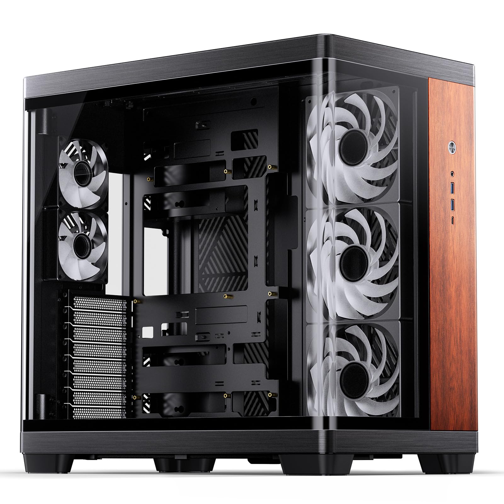 Amazon.co.jp: JONSBO TK-4 木製ATX PCケース、ミッドタワー