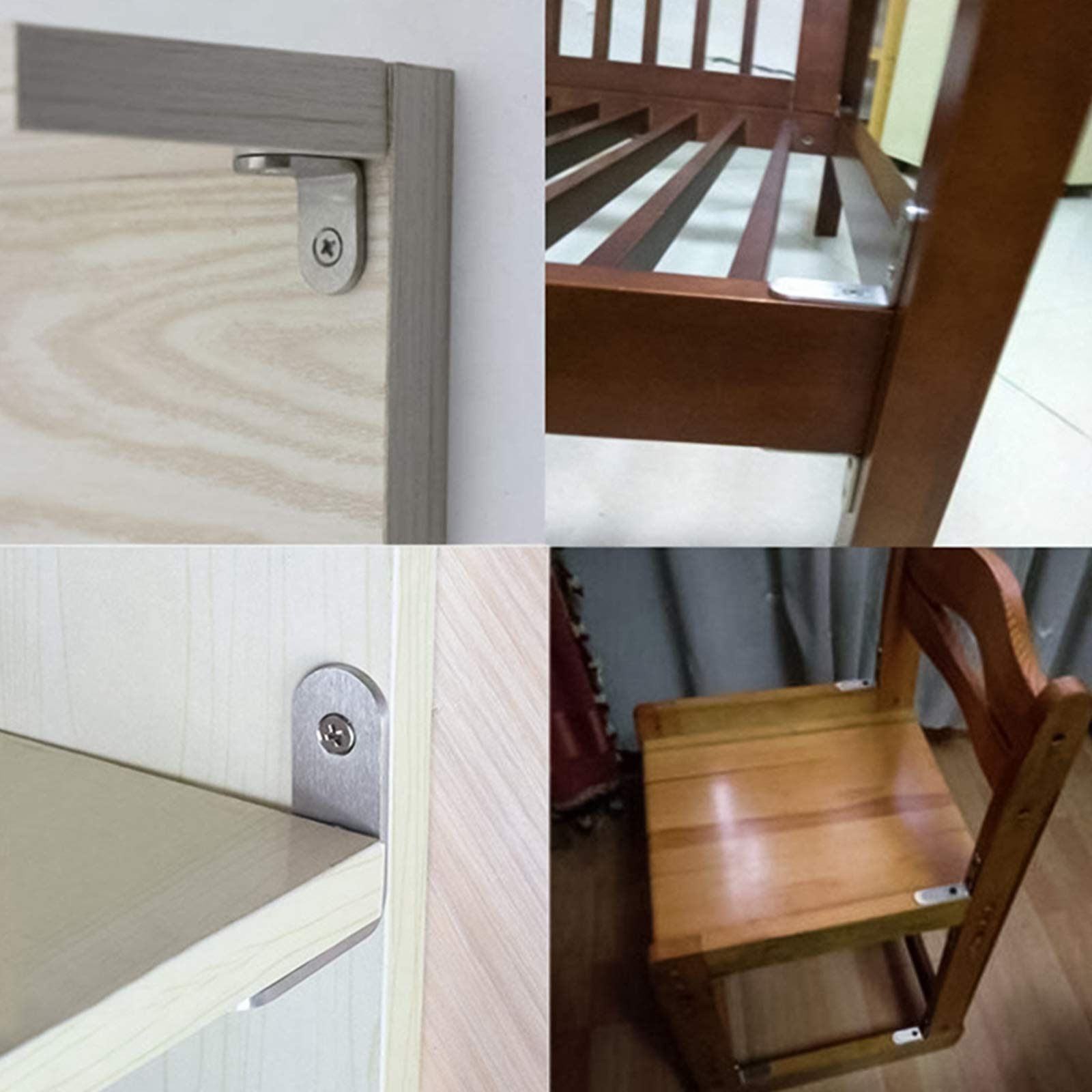 Staffe Angolari In Acciaio Inox - 40 Pezzi, 90 Gradi, Per Mensole E Mobili - Foto 10