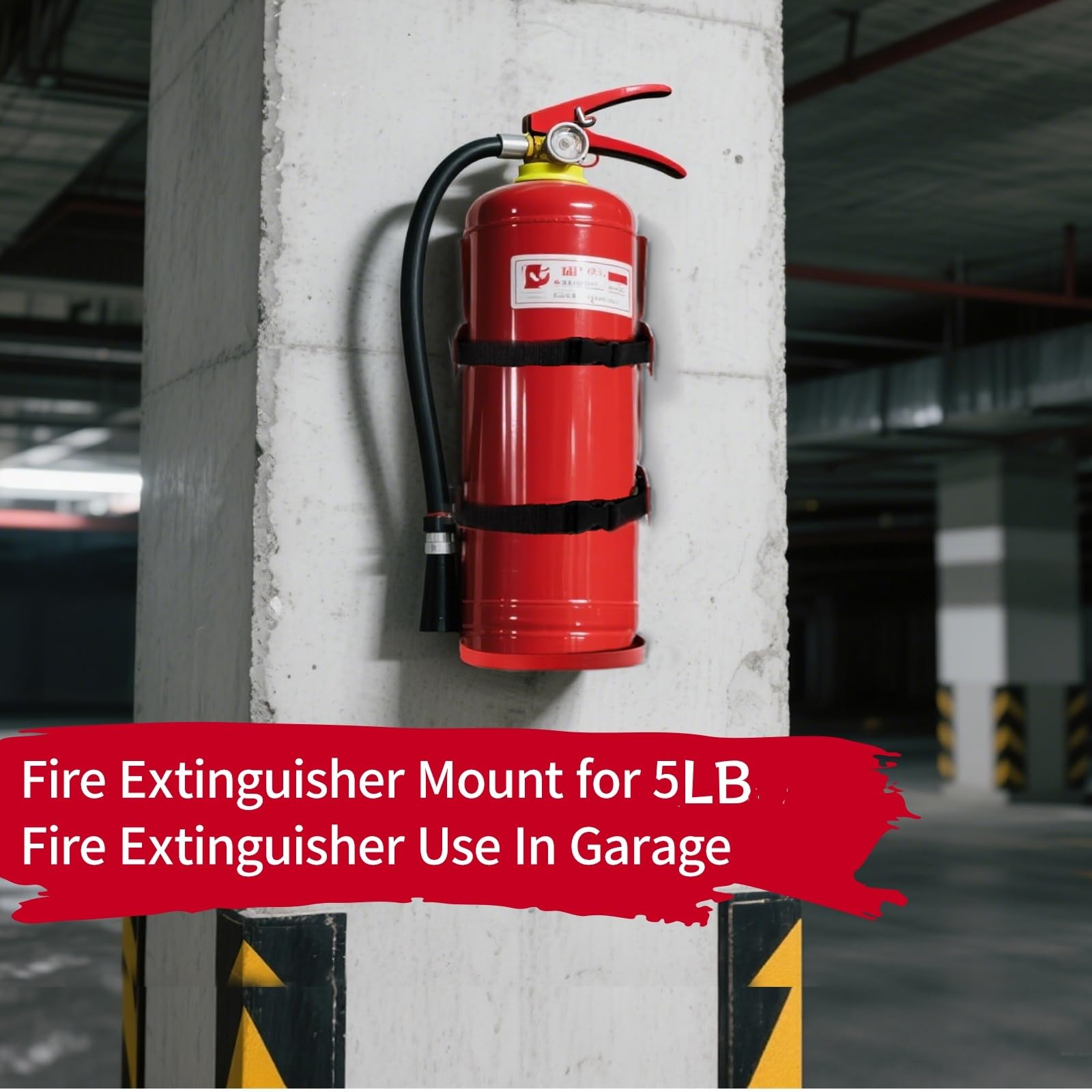 Soporte para extintor de incendios, soporte de pared para extintor, compatible con extintores de 5 libras, ideal para el hogar, coche, caravana, camión