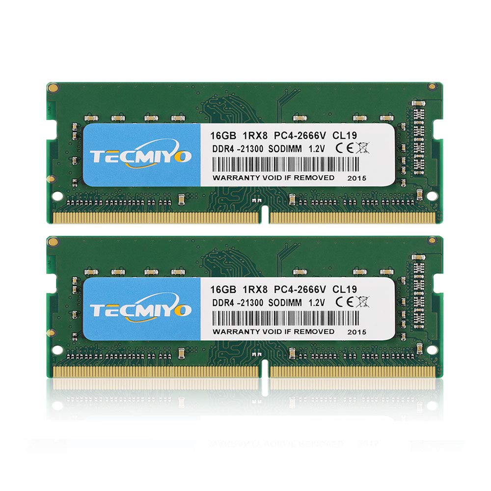 TECMIYO 32GB Kit (2x16GB) DDR4-2666MHz RAM SODIMM PC4-21300 260Pin