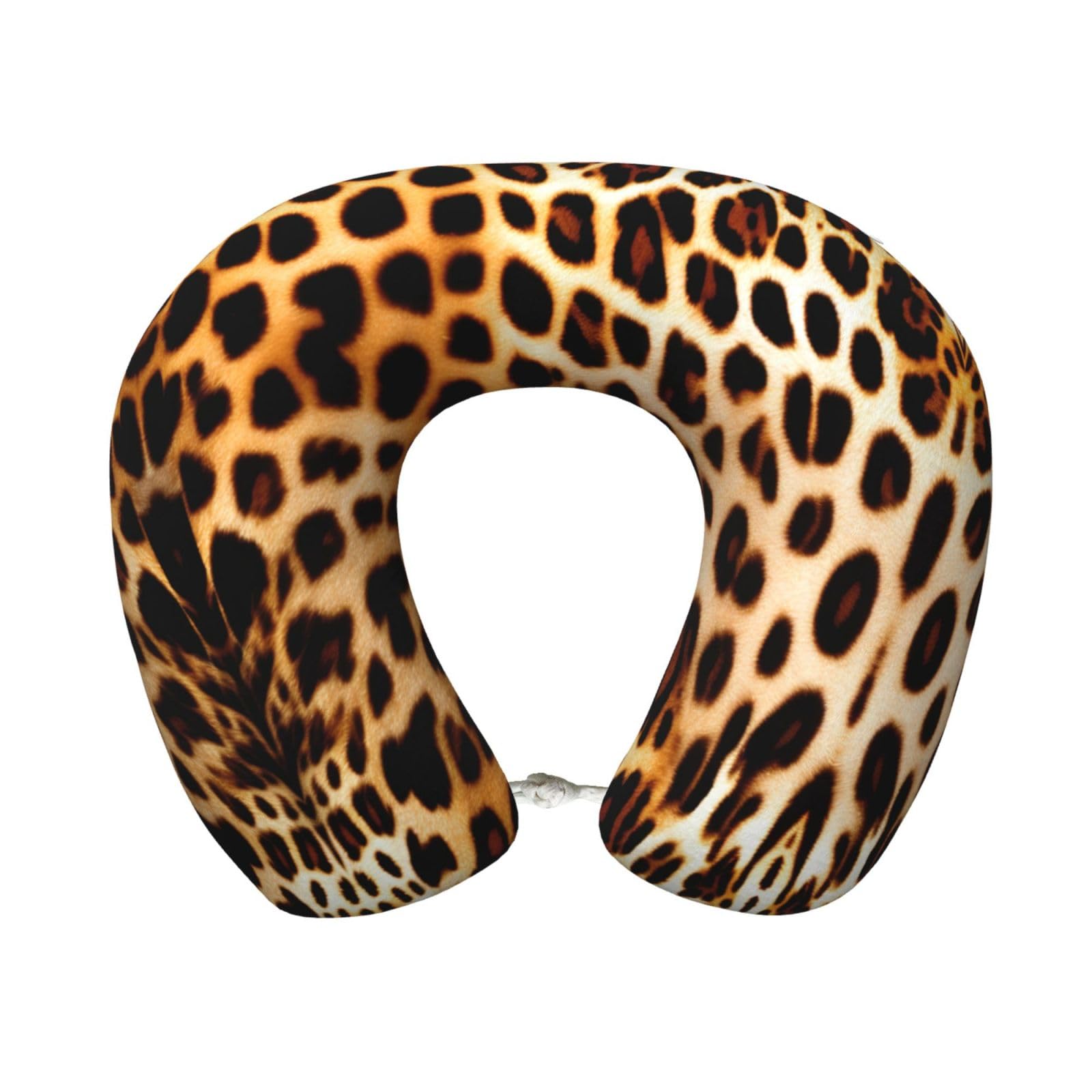 peiyeety Leopard Animal Print Print Custom U-Shaped Pillow,Memory Foam Cervical Neck Travel Pillow,for Home,Camping,Travelling