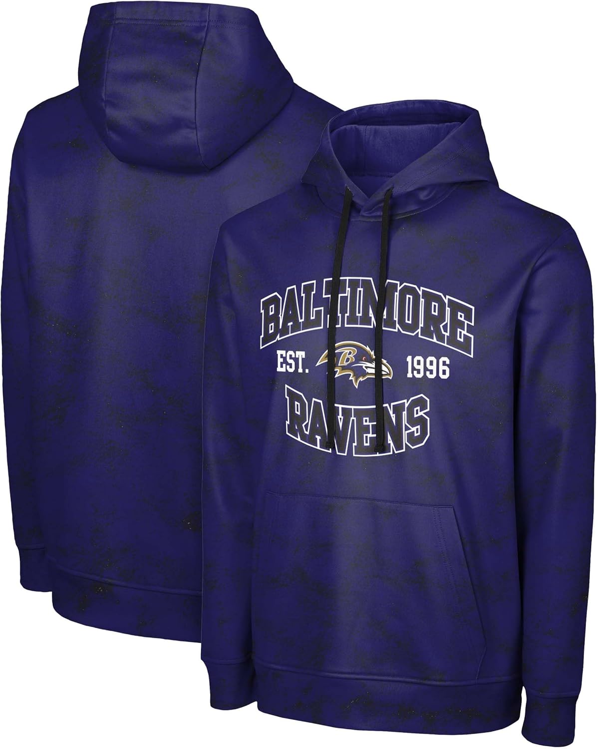 FOCO NFL Men's Officially Licensed Established Wordmark Camo Performance Throwback Team Color Pullover Sweatshirt Hoodie