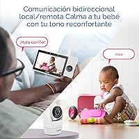 Vista 8 de VTech Monitor de bebé WiFi inteligente de 2 cámaras con cámara FHD de 1080p y pantalla IPS HD de 5", aplicación gratuita con video de detección