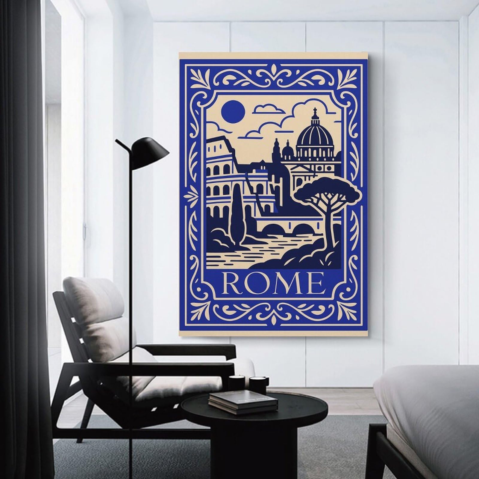 Junmoney Wall Picture Print Vintage Rome Travel, 20x30inch(50x75cm), for Living Room, Lounge Or Sitting Room, Modern Wall Decor for Cosy Interiors