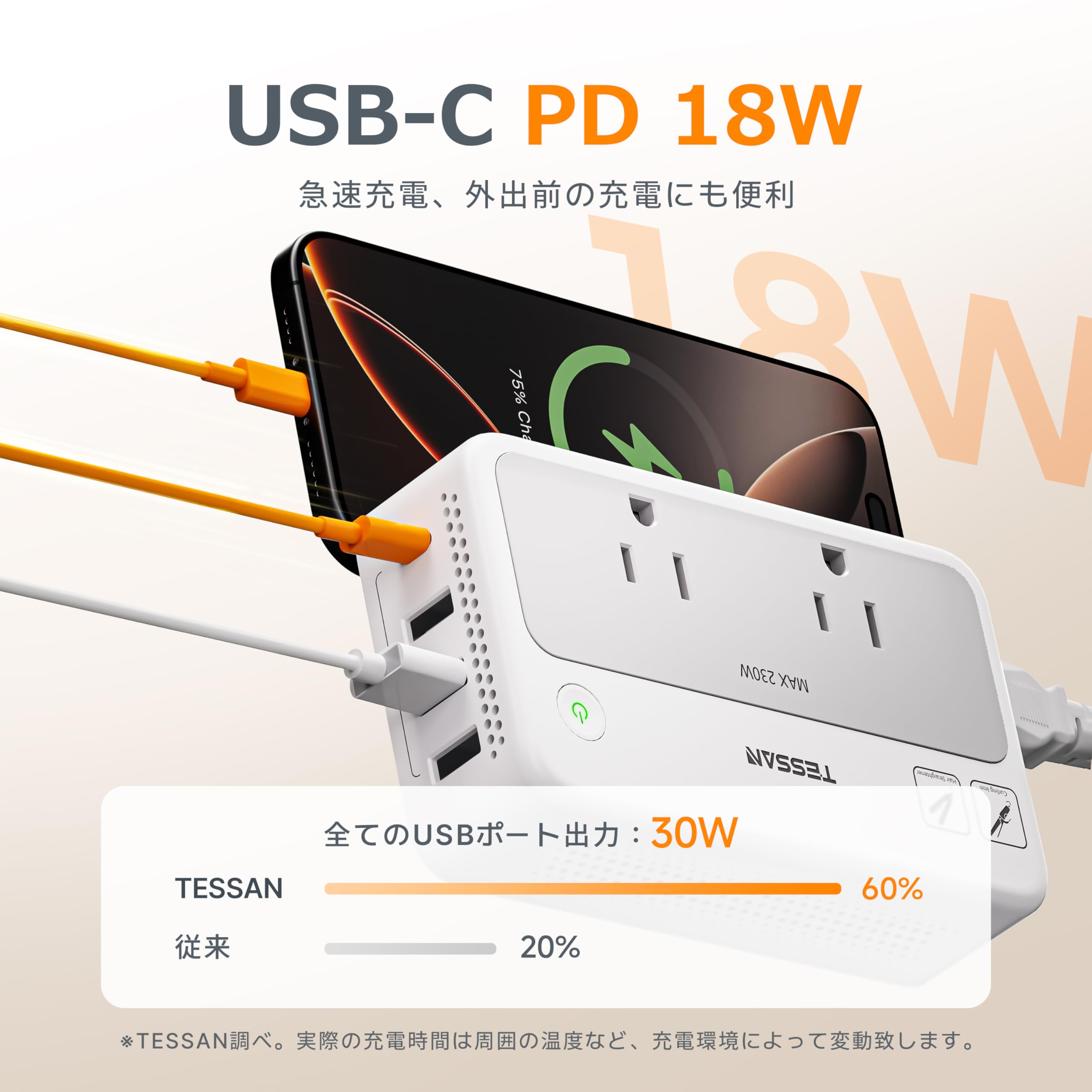Amazon.co.jp: TESSAN 変圧器 海外旅行用 220vから100v ダウントランス