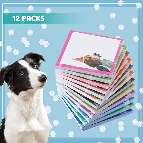 Miniatura 4 de Handepo Paquete de 12 bloc de notas para perros y gatos, listas de tareas pequeñas, notas adhesivas divertidas y bonitas, notas adhesivas para