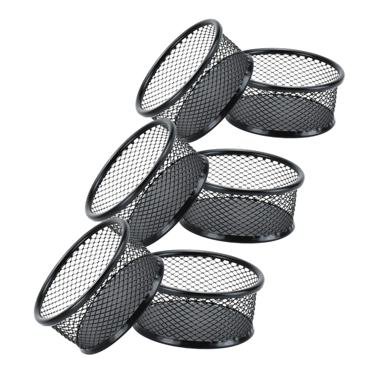 DOITOOL 6Pcs Mesh Binder Clip Holder Paperclip Organizer for Office for Storing Paper Clips Binder Clips Items Design