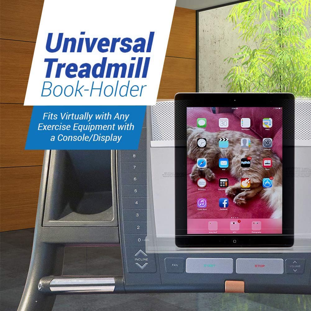 Adir Treadmill Tablethouder - Hometrainer leesstandaard/acryl boekenhouder voor iPad, tablet, tijdschriften en boeken (9 x 11 x 3,5