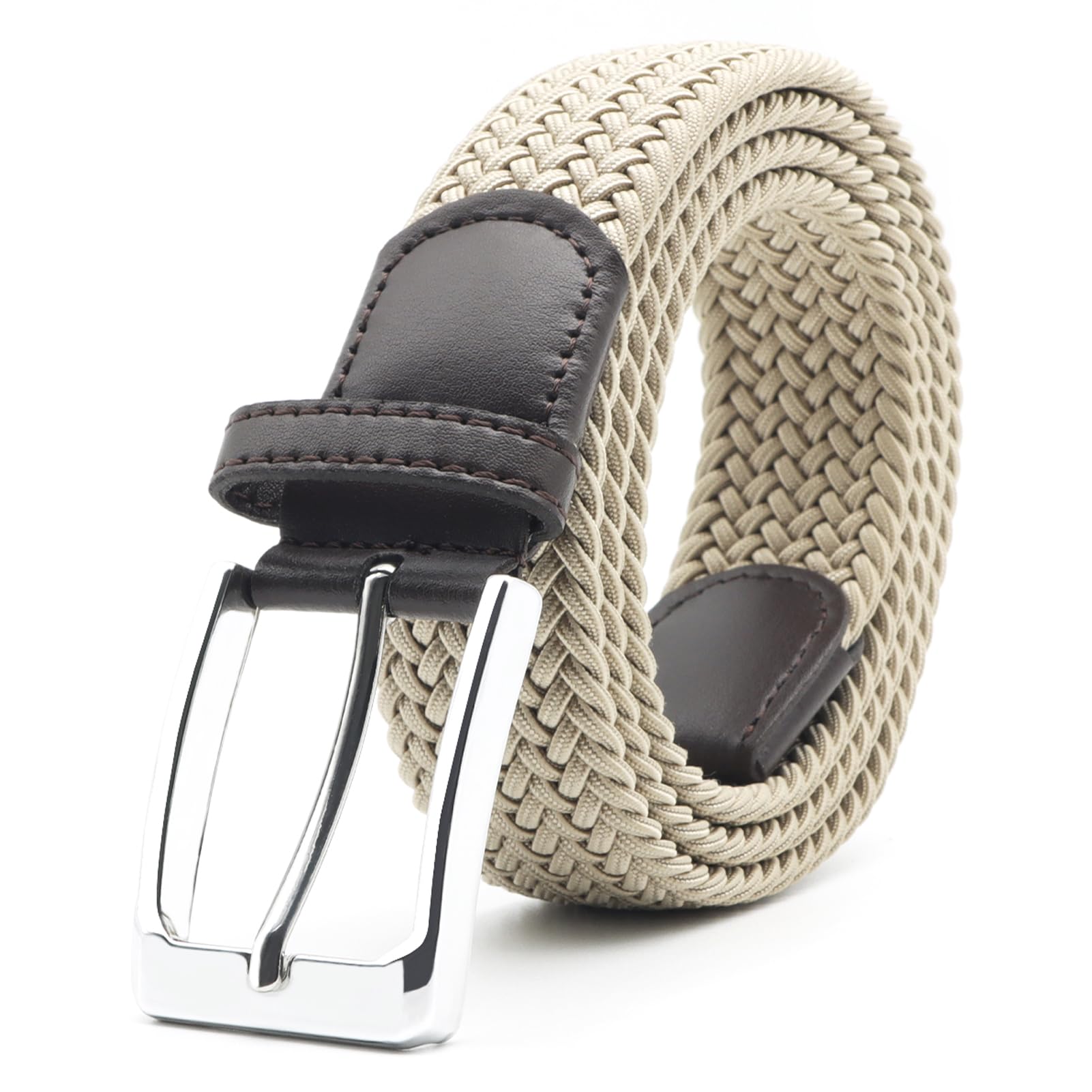 Uoocg Geflochtener Gürtel Damen Herren Flechtgürtel Elastischer Stretchgürtel 3.4cm Kontrastfarben Dehnbarer Gewobener für Mädchen und Jungen