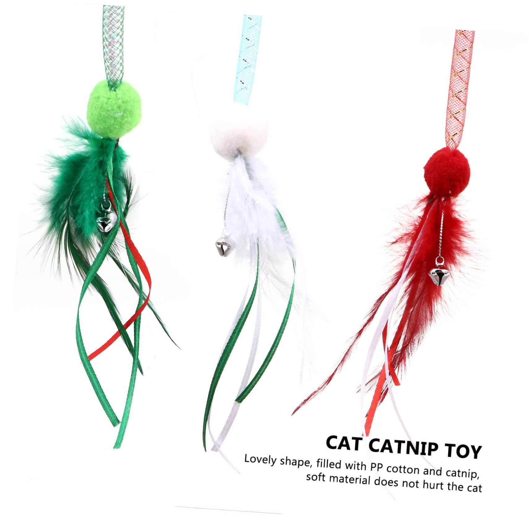 Toddmomy 9pièces Jouets Interactifs pour Chats Jouet De Noël avec Cataire Et Cloche Teaser pour Chat Amusant Et Festif
