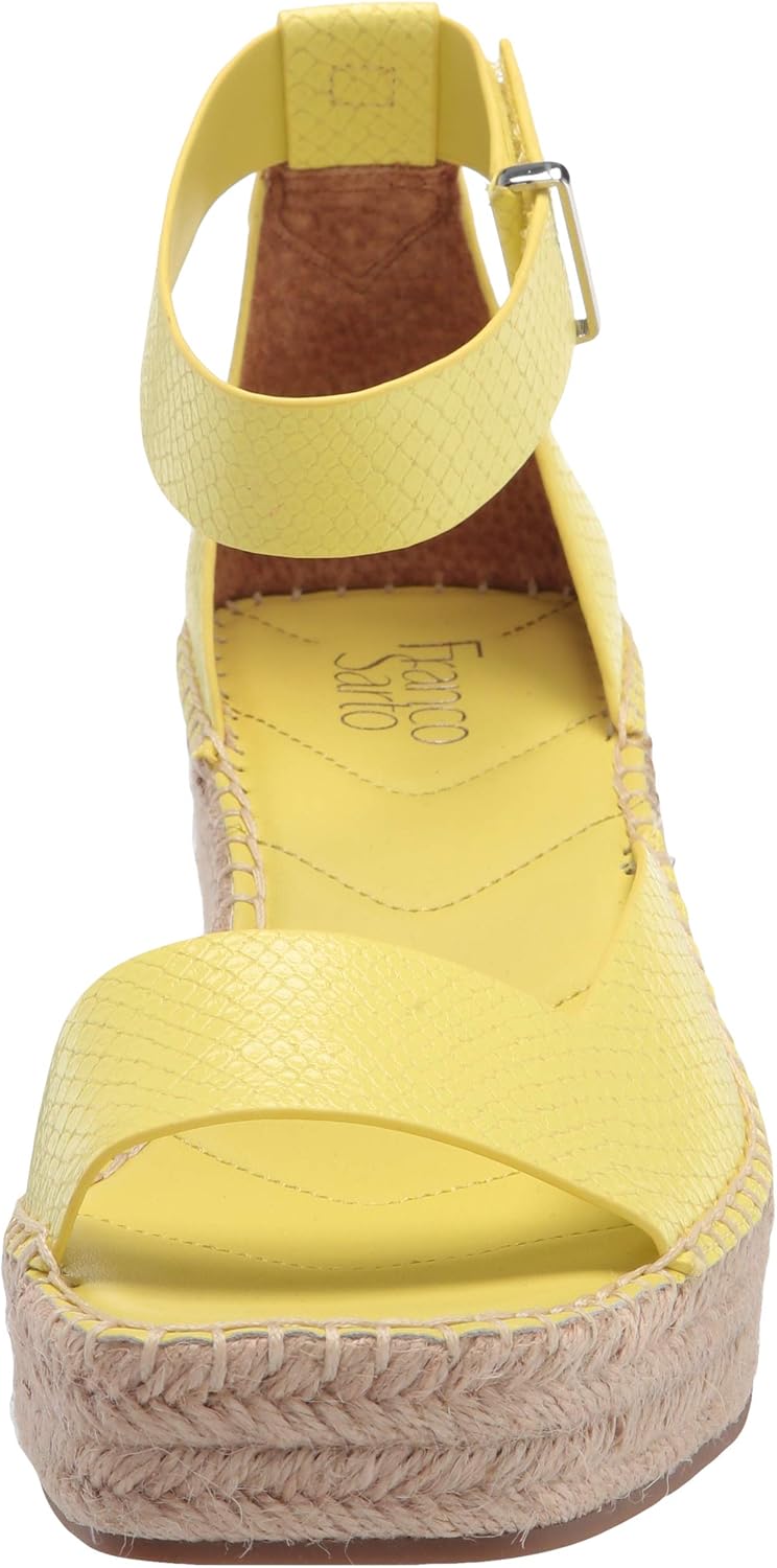 Amazon.com | Franco Sarto Womens Camera Espadrille Wedge Sandal Limeade 7.5  M | Platforms \u0026 Wedges