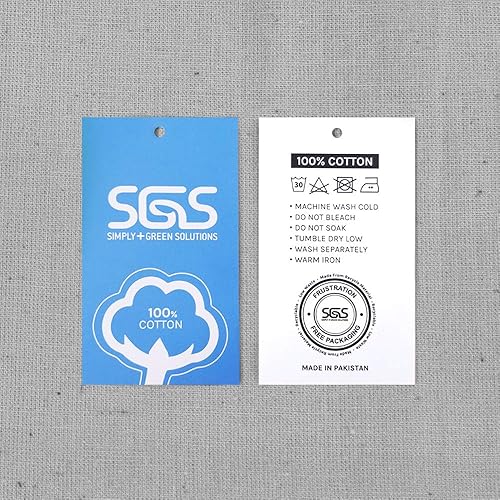 Miniatura 4 de Simply Green Solutions Bolsa reutilizable de tela de algodón para manualidades, 15 x 16 pulgadas, bolsa reutilizable con asa, paquete de 5, color