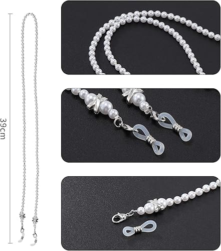 Miniatura 4 de OCR Cadena para gafas, máscaras faciales, cadena elegante para lentes de sol, cadena de cordón para gafas, cadena de retención elegante para lentes