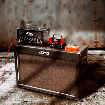 JOYO Jackman II Tube Amp Head Bundle with CM-12 Mono Audio Instrument Cable Straight-to-Right Angle