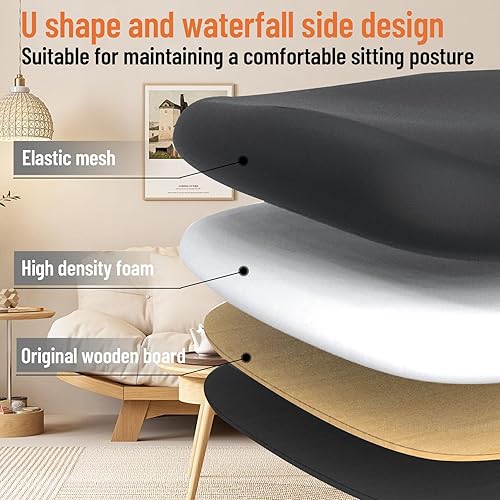 Miniatura 4 de Silla de oficina, malla ergonómica transpirable, brazos abatibles y respaldo alto ajustable, cómoda silla de computadora para oficina en casa