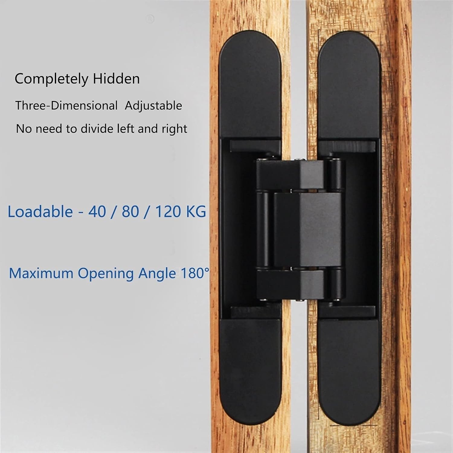 XTYPE 1 Pcs Zinc Alloy Hidden Cross Hinge, 6/7/9.7 Inch Three-Dimensional Adjustable Heavy-Duty Door Hinge，180 Degree Swing Hinge No Need to Divide Left and Right (Color : Gold, Size : 40KG-6 inch)